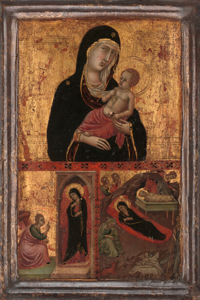 Goodhart Ducciesque Master, Madonna and child with the annunciation and the nativity, ca. 1310–15. Courtesy of the Metropolitan Museum of Art