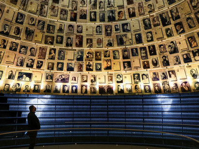 Salón de los nombres en el Museo de historia del Holocausto Yad Vashem, Jerusalem