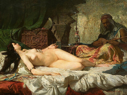 Mariano Fortuny; La odalisca, 1861 (detalle)