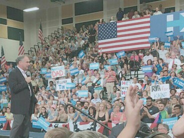 Tim Kaine at a Clinton/Kaine rally in Richmond, Virginia, on August 1, 2016