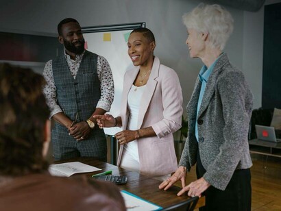 Individuals trying to convince investors to fund their start-up company