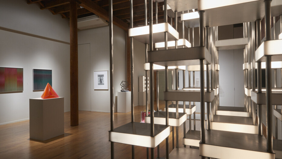 Installation view of Kinetic Masters & Their Legacy at Cecilia de Torres, Ltd., New York, 2019