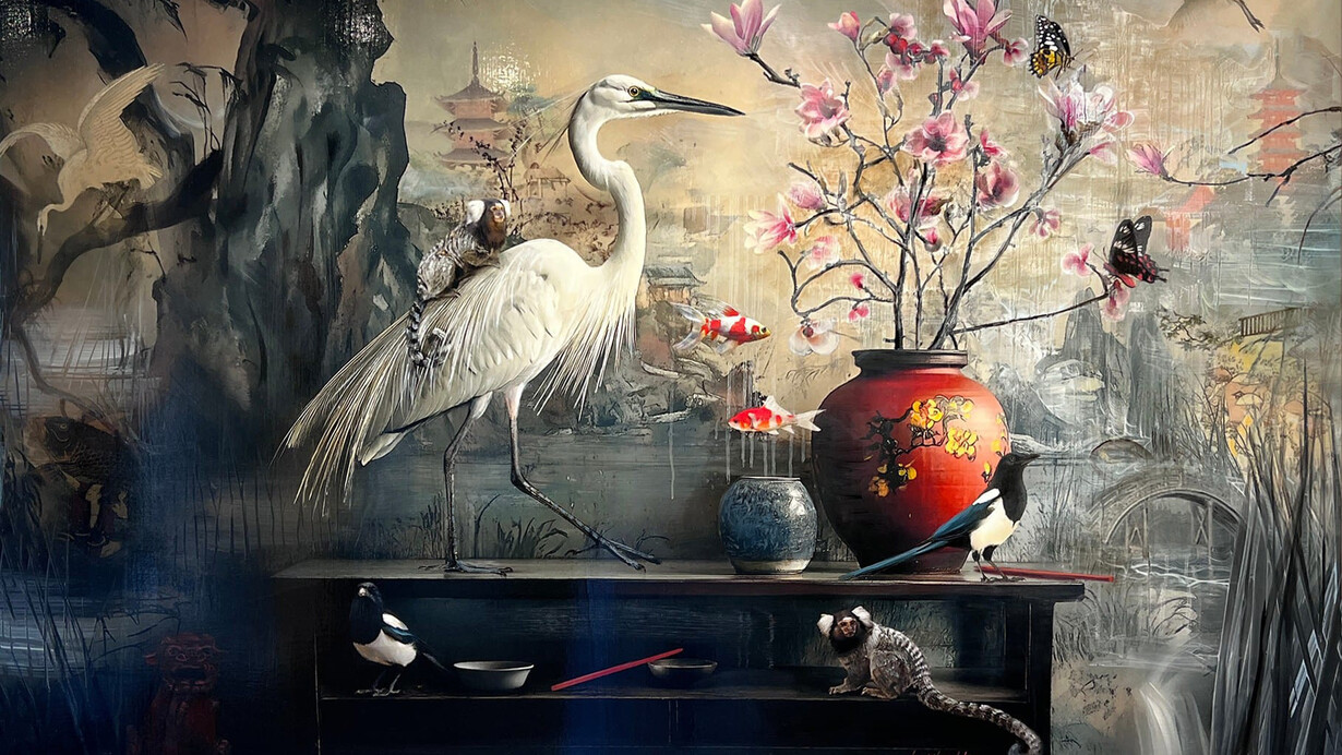 Jason Wheatley, Flight of the great white heron. Courtesy of Gilman Contemporary