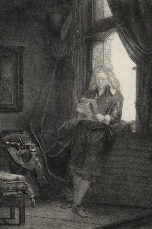 Rembrandt van Rijn, Jan Six, 1647, etching, The Rembrandt House Museum