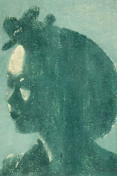 Onchi Koshiro, Portrait of the poet Hagiwara Sakutaro (1886–1942), 1943, 1943. Courtesy of The Art Institute of Chicago