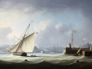 Thomas Buttersworth, The Arrival of George IV at Leith Harbour, 1822