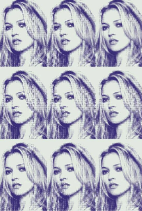 Russell Marshall, Kate Moss blue and pearl tiled