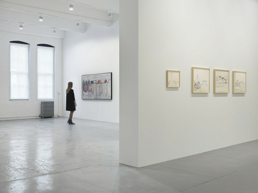 Philip Guston, Laughter in the Dark, Exhibition view. Courtesy of Hauser & Wirth