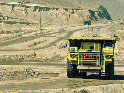 Día de trabajo en la mina de cobre de Chuquicamata, Calama, Chile