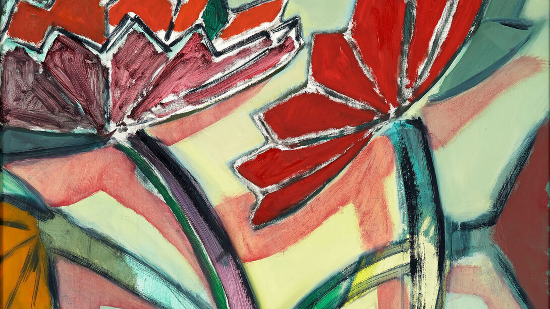 Ansel Krut, Amaryllis (detail), 2014, oil on canvas, 106 x 81 cm, 41 3/4 x 31 7/8 ins, Courtesy of Stuart Shave/Modern Art, London