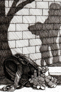 Herman Aguirre, La mochila (detail), 2025. Courtesy of Zolla Lieberman Gallery