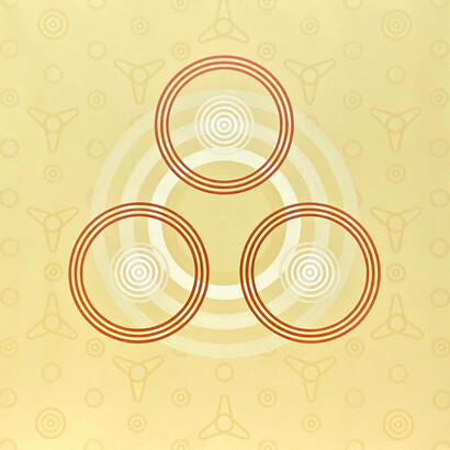 Dodecad #3, housepaint and acrylic on canvas 120 x 120cm, Mark Weighton, 2015  