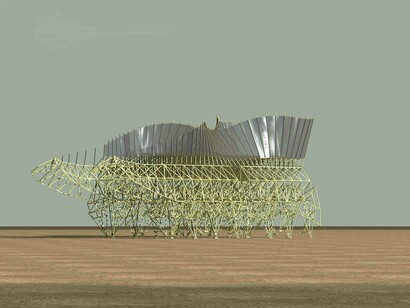 Las "Strandbeest” de Theo Jansen parecen formas orgánicas, como insectos gigantes esqueletos de mamuts prehistóricos, pero están hechas a partir de materiales de la era industrial