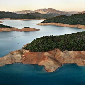 Edward Burtynsky, Shasta Lake Reservoir, Northern California, USA, 2009 Chromogenic color print 48 x 64"