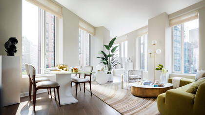One Hudson Yards Living Area Dining - Courtesy of Related