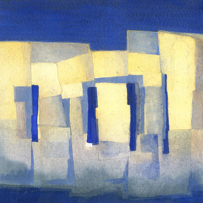 Fouilles, watercolour on paper. Courtesy of The Foundry Gallery 