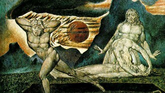 El cuerpo de Abel descubierto por Adam y Eva, por William Blake ca. 1826 