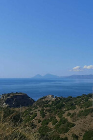 Salina,Lipari e Vulcano viste dalla strada di Tindari