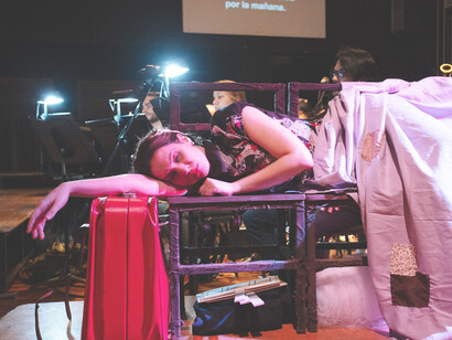 Anakarina Fajardo, interpretando a Anna II en la ópera 'Los 7 pecados capitales' en el teatro de la Asociación Cultural Humboldt (Foto: Ygnacio Narea)