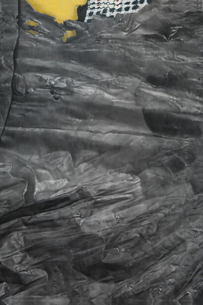 José Santos III (b.1970), Black Box, 2014, Mixed media on canvas, 152.4 x 121.92 cm; 60 x 48 inches