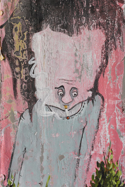 Miranda Donovan, Diary of My Other Self, Oct 21st 2014, Acrylic & Mixed Media on Cardboard, 23.5 x 14.5 cm