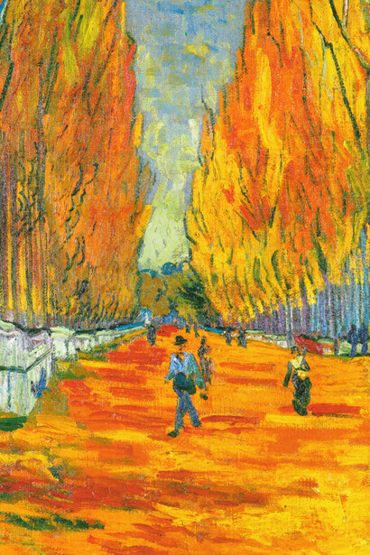 Vincent Van Gogh; La avenida de los Alyscamps, 1888 (detalle)
