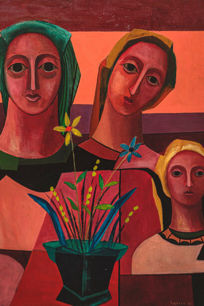 Felrath Hines, Three figures, 1947. Courtesy of Spanierman Modern Gallery