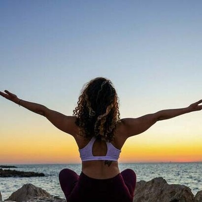 A woman at peace with her inner self 