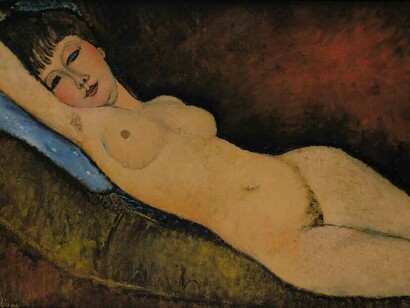 Amedeo Modigliani, "Nu Couché au coussin Bleu", (1926), collezione Rybolovlev