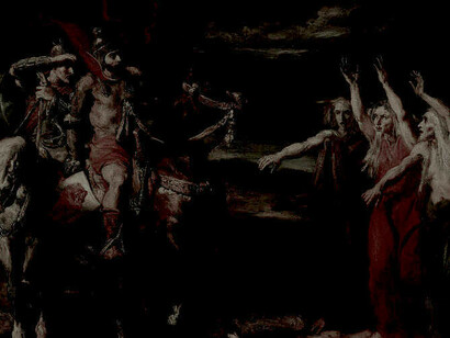 «Macbeth y Banquo encuentran a las tres brujas», Théodore Chassériau (1819-1856)