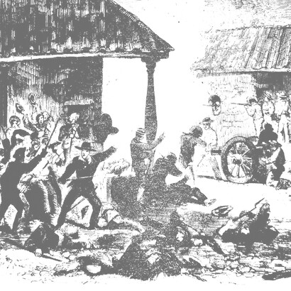 Escena de la batalla de Rivas, Nicaragua. Fuente: Frank Leslie᾽s Illustrated Newspaper