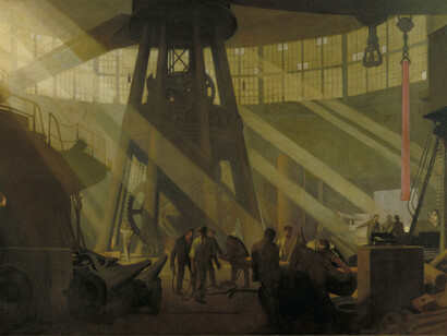 In the Gun Factory at Woolwich Arsenal, 1918, by George Clausen, © IWM ART 1984