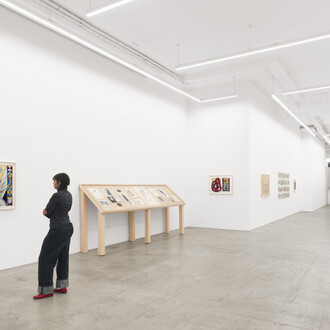 Faith Wilding, Inside, outside, alive in the shell, exhibition view. Courtesy of Anat Ebgi