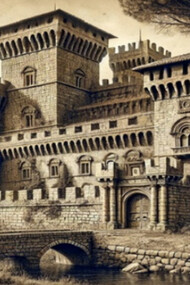 Ricostruzione del Maniero di Castel Volturno, in provincia di Caserta, Italia