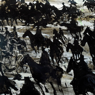 Rocky Hawkins, Land rush (detail). Courtesy of Altamira Fine Art