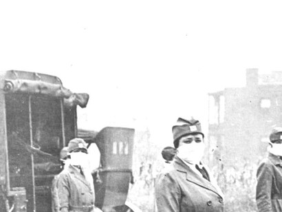 Enfermeras con mascarilla en 1918