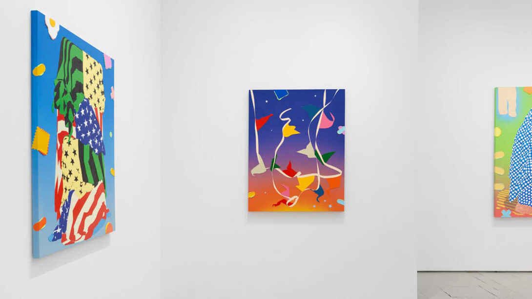 Alex Dodge, Dark patterns, exhibition view. Courtesy of Klaus von Nichtssagend Gallery