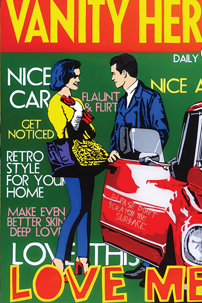 Clay Sinclair, Vanity, 125 x 100cm, acrylic on perspex