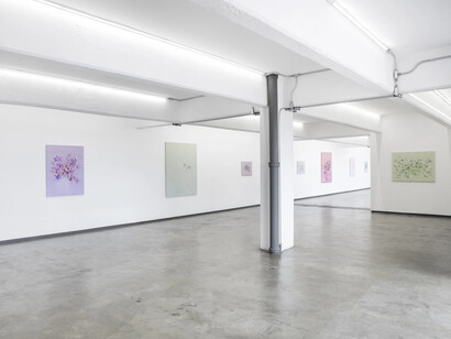 Atsuki Fujimoto, Sense of the wind, sunlight, serene place, exhibition view. Courtesy of Saenger Gallery