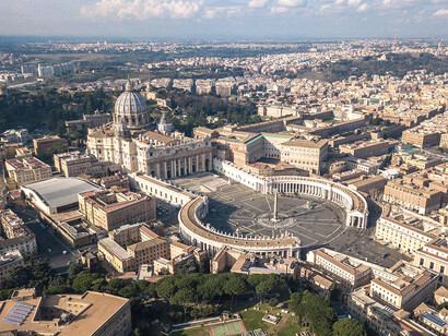 Vista aérea de Ciudad del Vaticano