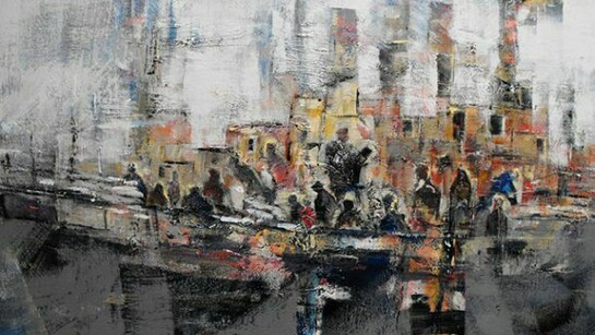 Massimo Onnis, Alla ricerca di un nuovo mondo, 70 x 100, acrilico su tela