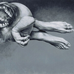 José Molina. Spermatozoo I, collezione “Predatores”, 2007. Matita grassa su carta, 62,5 x 78,5 cm
