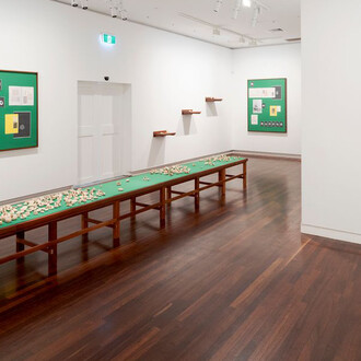 Border chronicle, exhibition view. Courtesy of Goolugatup Heathcote 