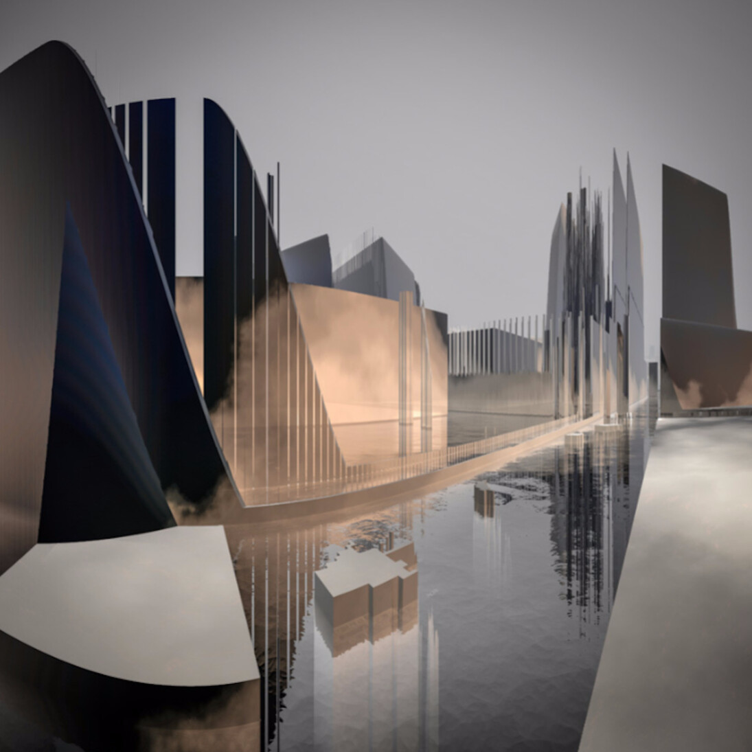 Paul-Émile Rioux, Landcuts Ville 4 Unt 1. Courtesy of Gauchet Fine Art