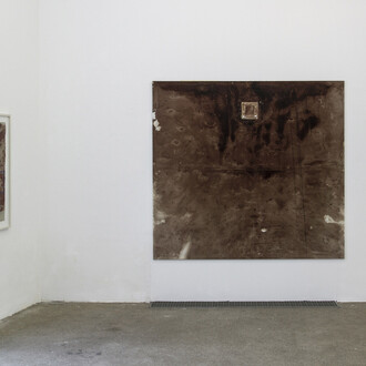 Hermann Nitsch and Julian Schnabel. Courtesy of Galerie Elisabeth & Klaus Thoman