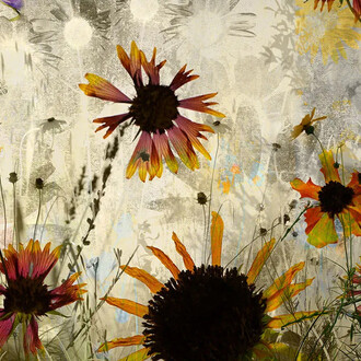 Elizabeth Chiles, Meadow with sunflowers, 2024. Courtesy of Koslov Larsen