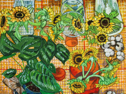 Patrick Neal, Sunflowers and cotton, 2024. Courtesy of 532 Gallery 