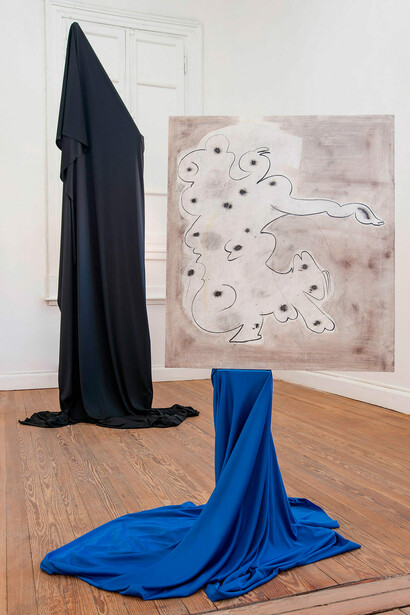 Carla Grunauer, La orilla sentimental, vista de exhibición. Cortesía de Piedras Galería