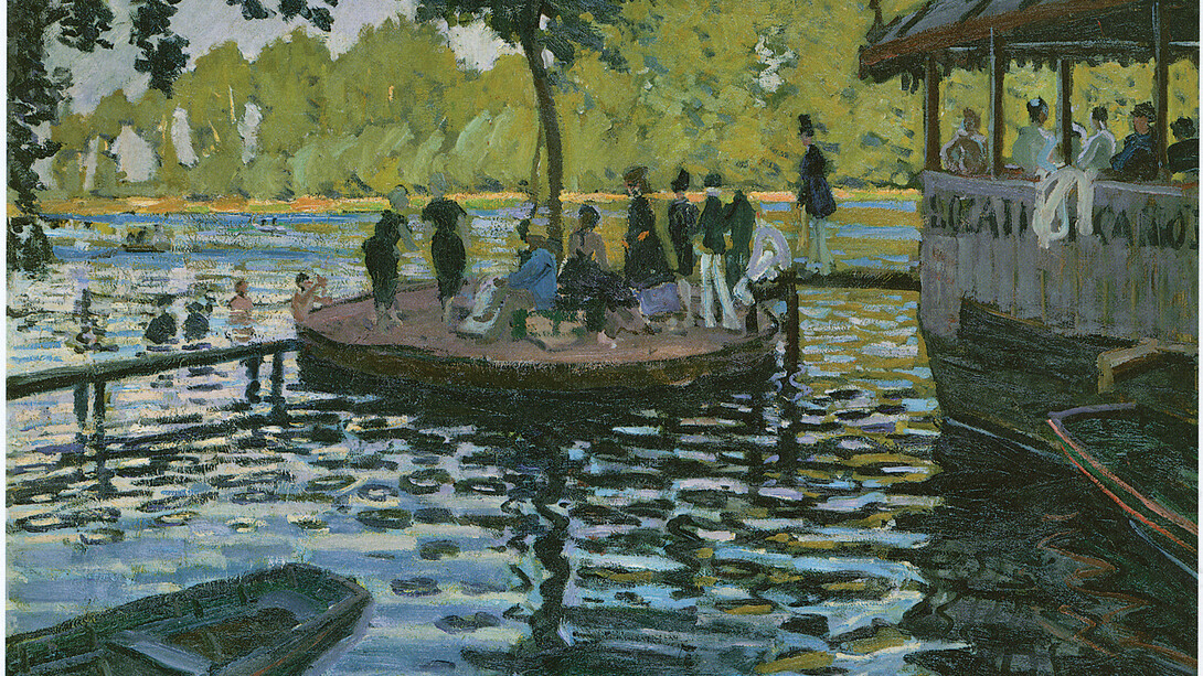 Claude Monet, La Grenouillère, 1869. Huile sur toile, 74,6 × 99,7 cm. The Metropolitan Museum of Art, New York. 