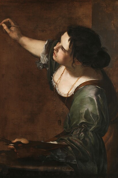 "Autoritratto in veste di Pittura",1638-1639,  Artemisia Gentileschi, Kensington Palace, Londra, UK